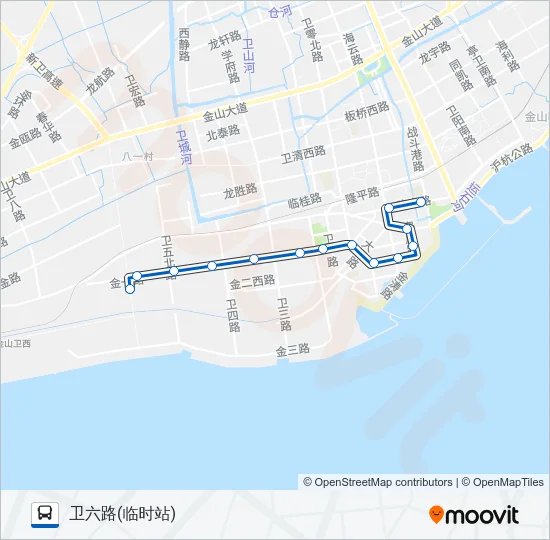 公交石化1路的线路图