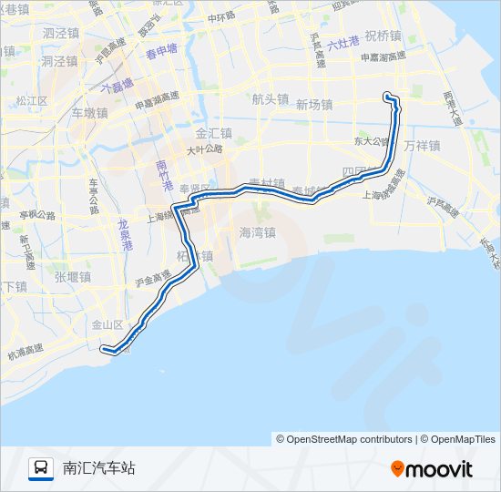 公交石南专路的线路图