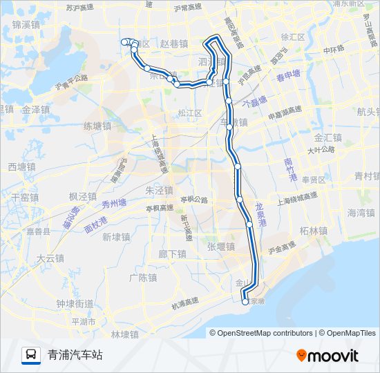 公交石青专路的线路图