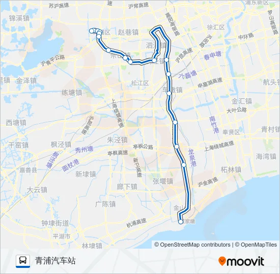 公交石青专路的线路图