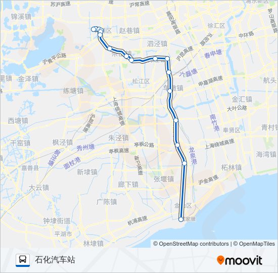 公交石青专路的线路图