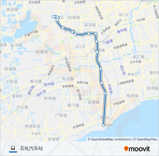 公交石青专路的线路图