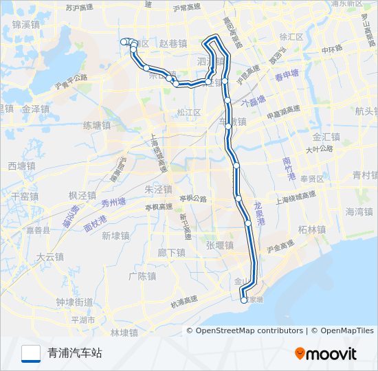 公交石青专路的线路图
