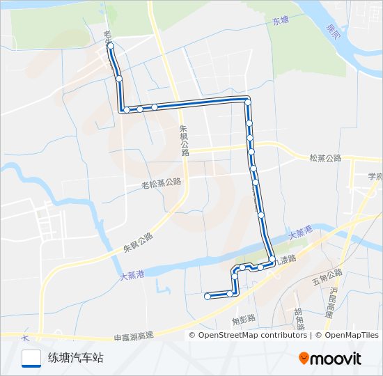 练塘2路 bus Line Map