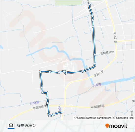 公交练塘3路的线路图