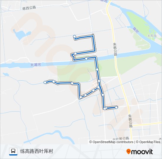 公交练塘4路的线路图