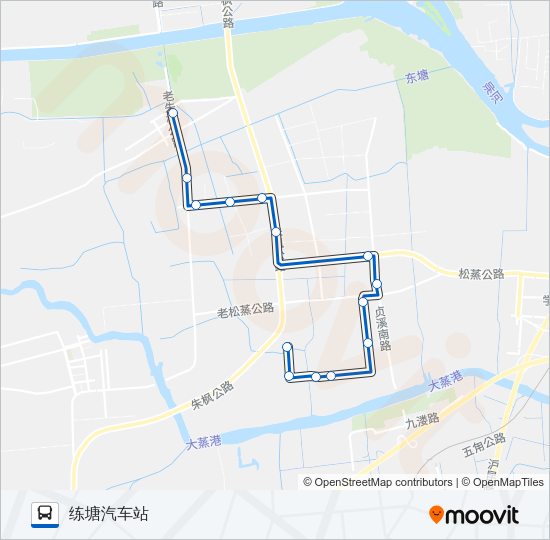 公交练塘5路的线路图