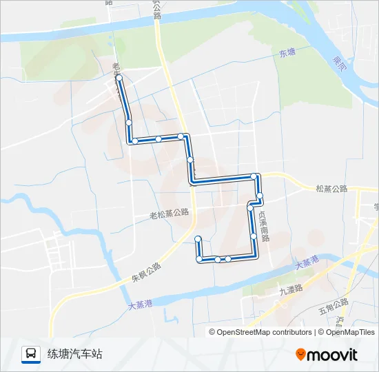 练塘5路 Bus Line Map