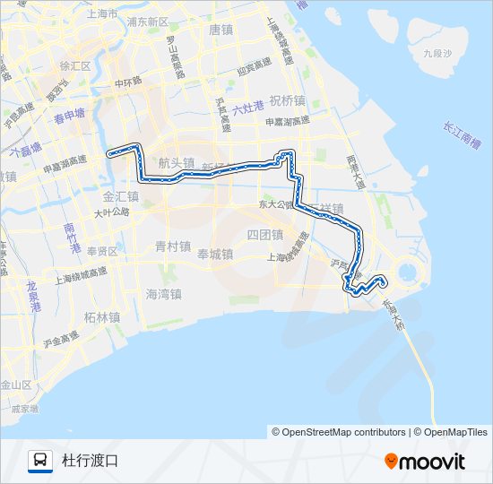 公交芦杜专路的线路图