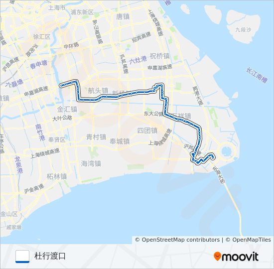 公交芦杜专路的线路图