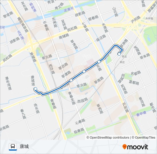 莘庄1路 Bus Line Map