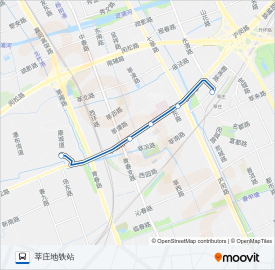 公交莘庄1路的线路图
