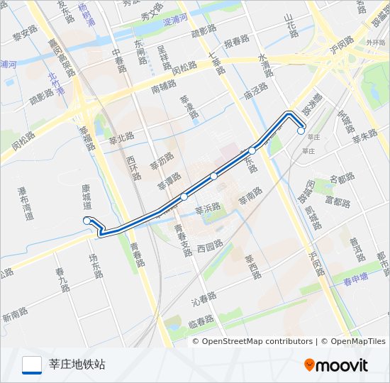 莘庄1路 bus Line Map