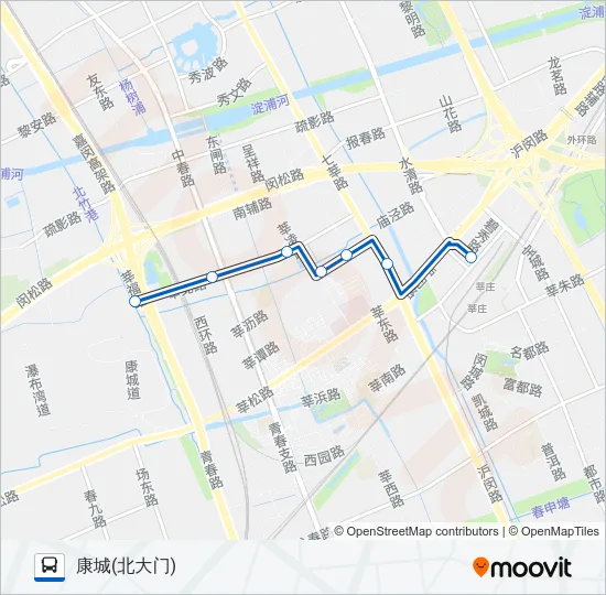 莘庄2路 Bus Line Map