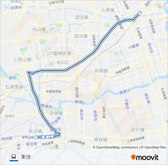 莲朱专线 bus Line Map