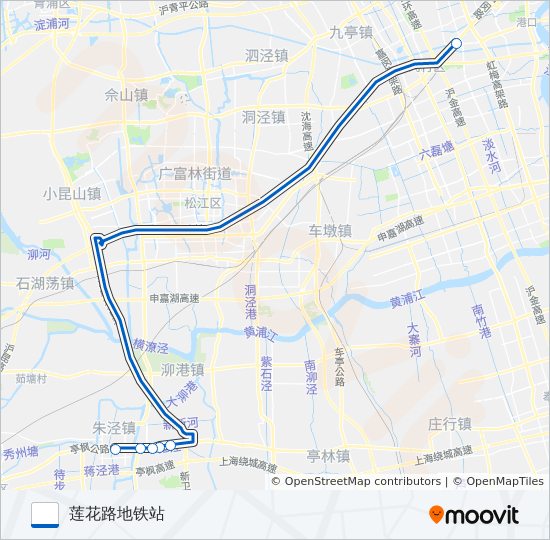 莲朱专线 bus Line Map