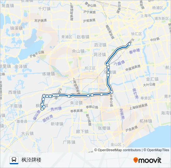 莲枫专线 Bus Line Map