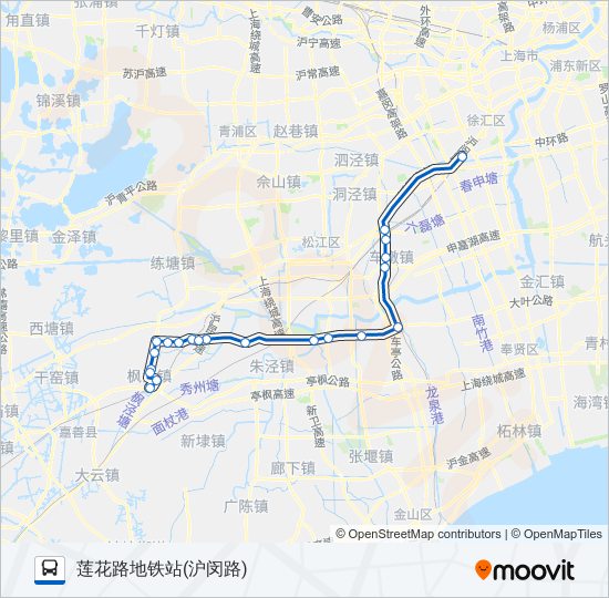 公交莲枫专路的线路图