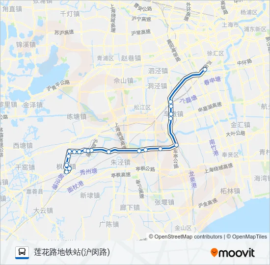 公交莲枫专路的线路图