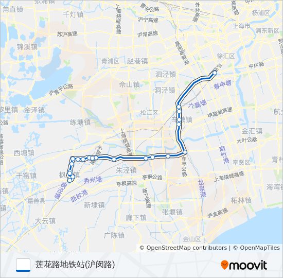 莲枫专线 bus Line Map