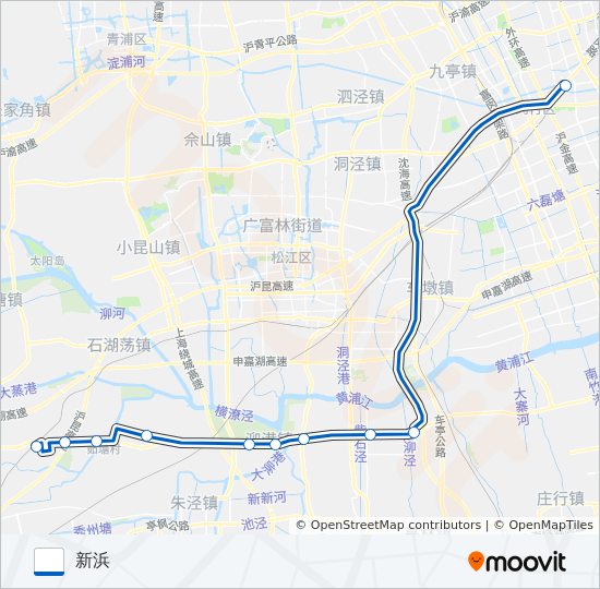 莲浜专线 bus Line Map
