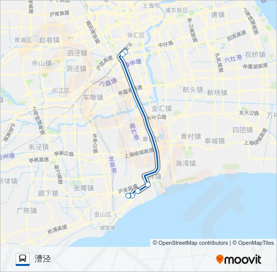 公交莲漕专路的线路图