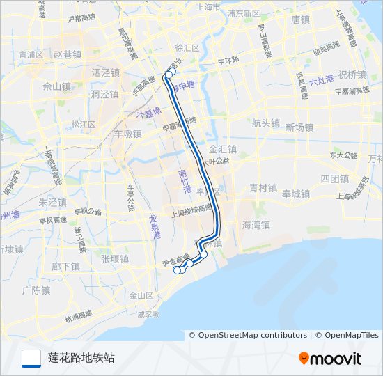 公交莲漕专路的线路图