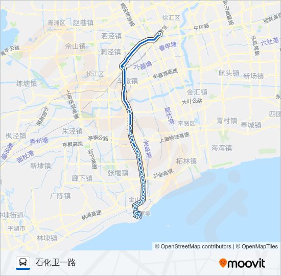公交莲石专路的线路图