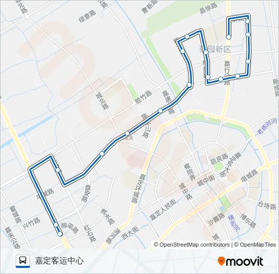 菊园1路 Bus Line Map