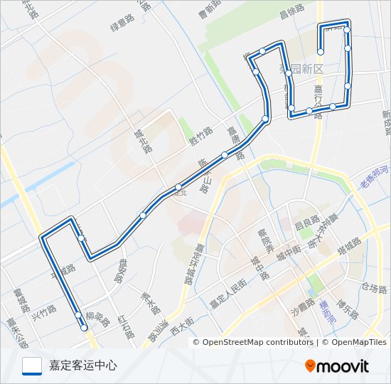 菊园1路 bus Line Map