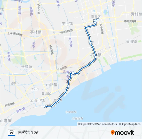 公交西金专路的线路图
