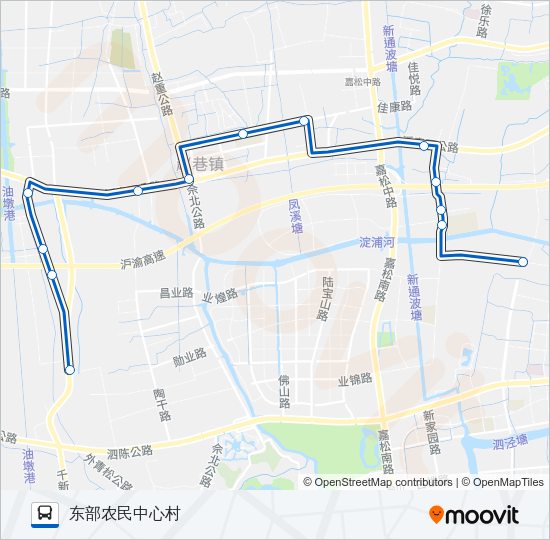 公交赵巷1路的线路图