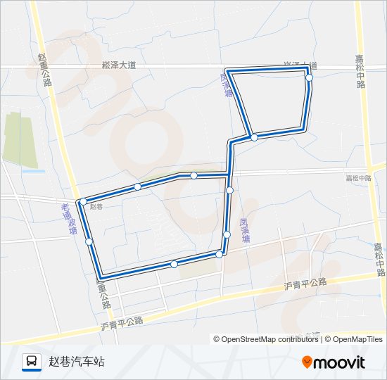 公交赵巷2路的线路图