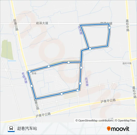赵巷2路 Bus Line Map