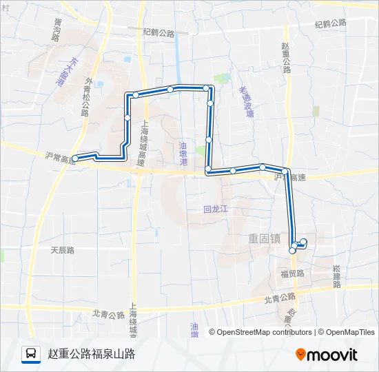 重固2路 Bus Line Map