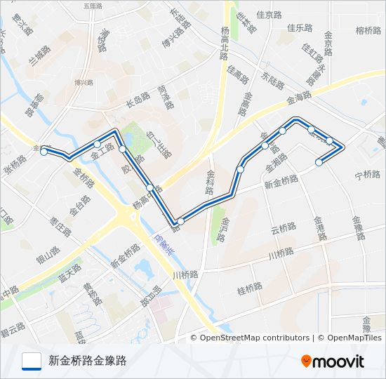 金桥1路 bus Line Map