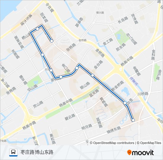 公交金桥3路的线路图
