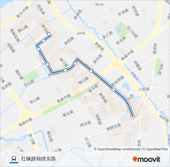公交金桥3路的线路图