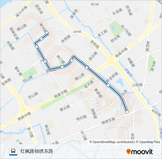 金桥3路 Bus Line Map
