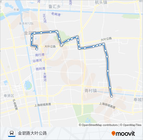 公交金汇1路的线路图