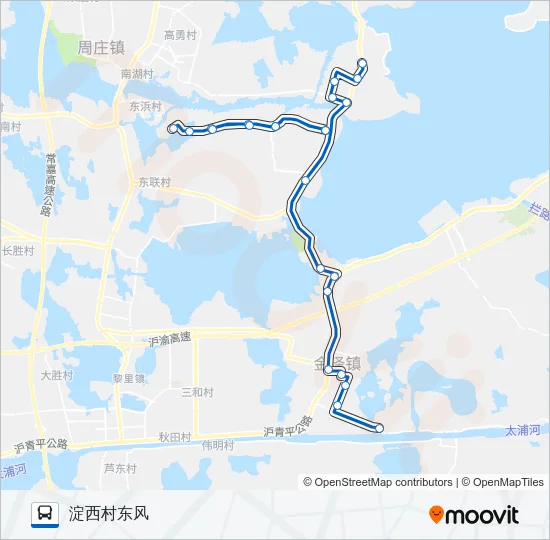 金泽1路 Bus Line Map