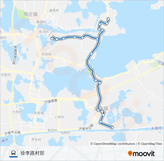 金泽1路 Bus Line Map