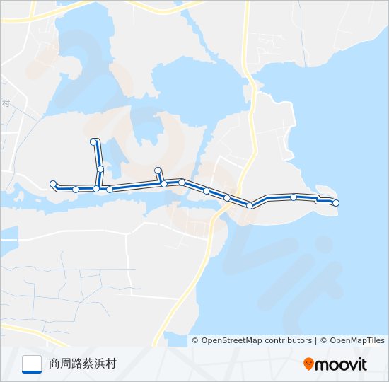 公交金泽2路的线路图