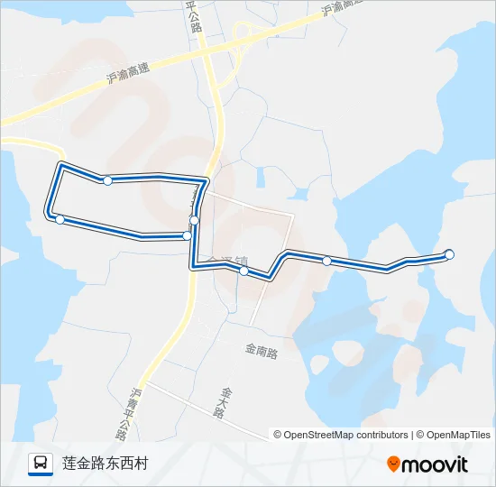 公交金泽3路的线路图