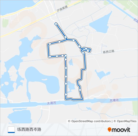 公交金泽5路的线路图