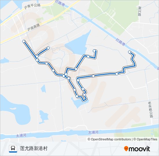 公交金泽6路的线路图