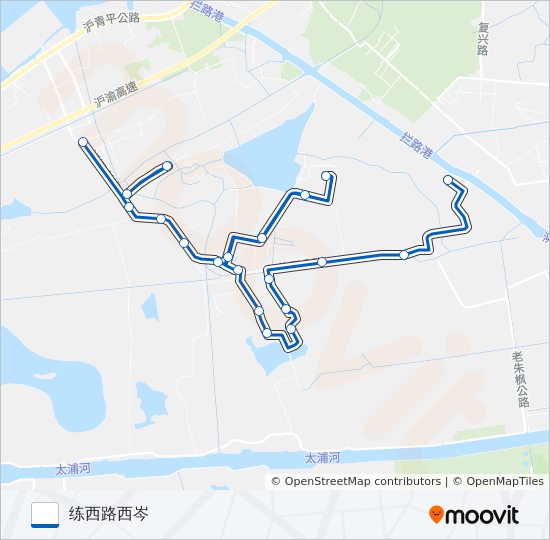 公交金泽6路的线路图