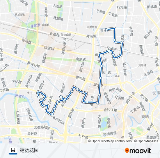 公交长征1路的线路图