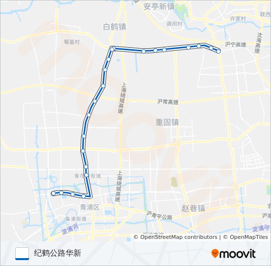 青华专线 bus Line Map