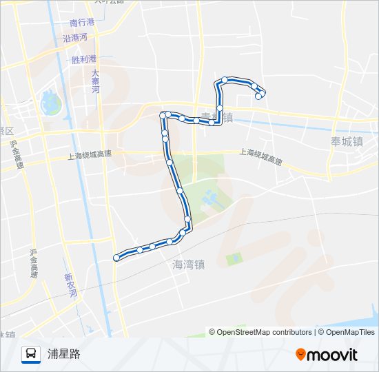 青村1路 bus Line Map